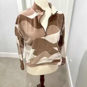 Athletic Works Youth XL Quarter Zip Pullover Fleece Brown